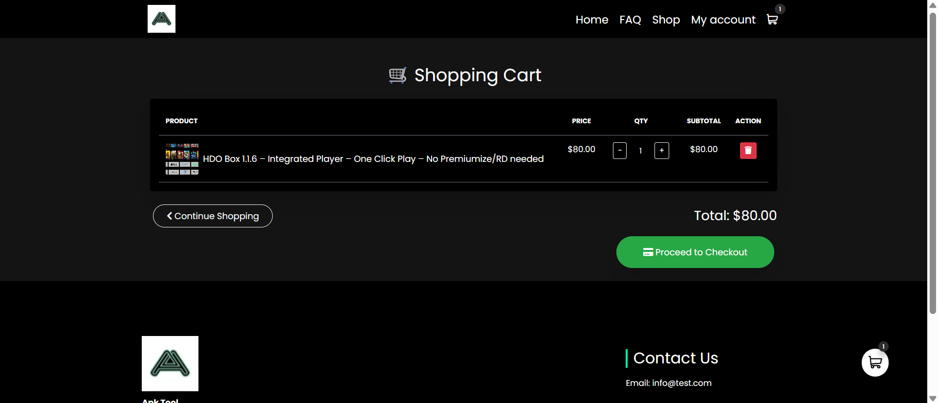 Ecommerce APK Website - Product Page